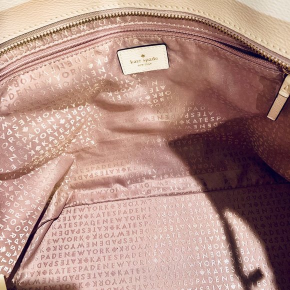 Kate Spade Cream & Tan Striped Tote Bag - Picture 8 of 9